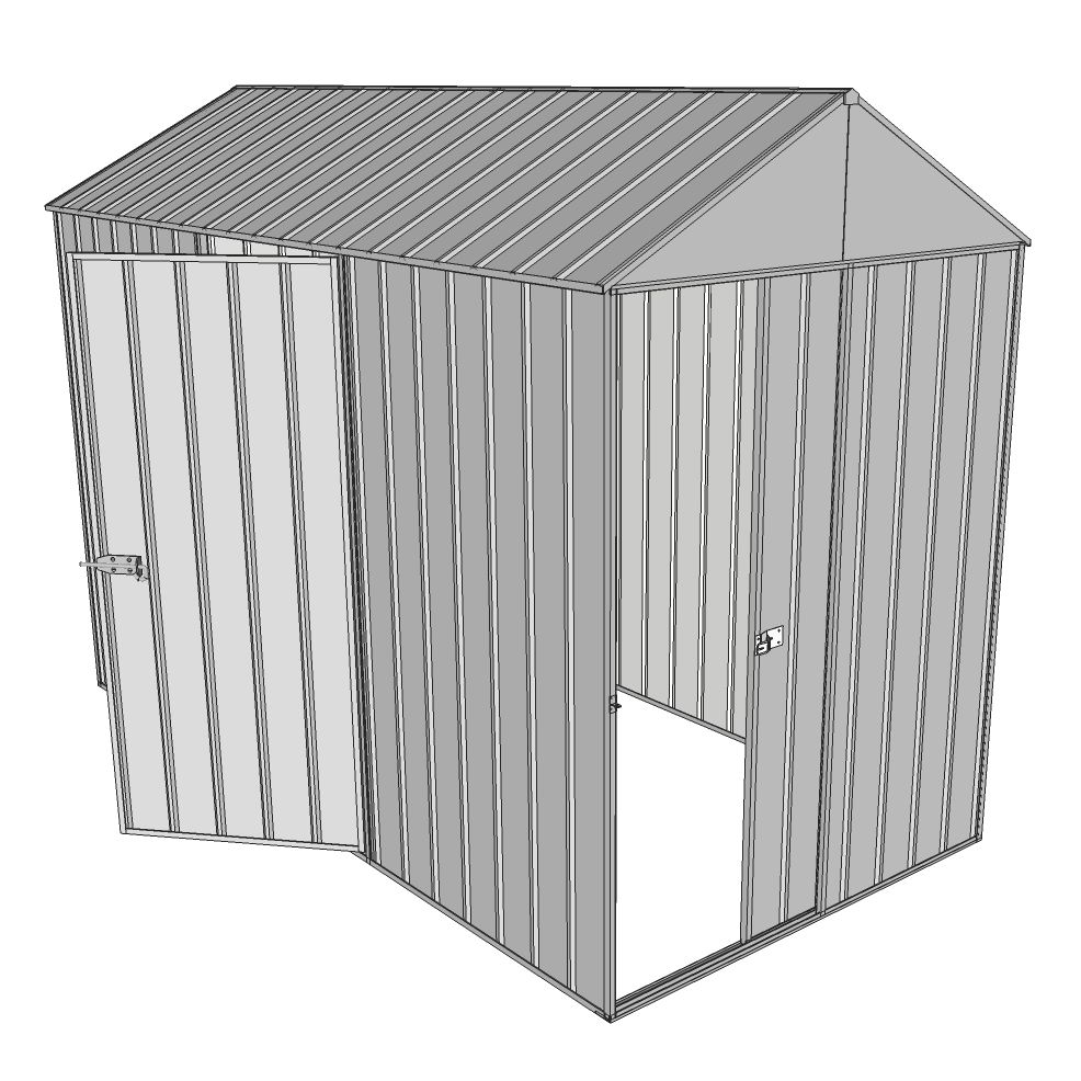 garden shed gable roof 1.5 x 3.0 1 sliding door + 1 hinged