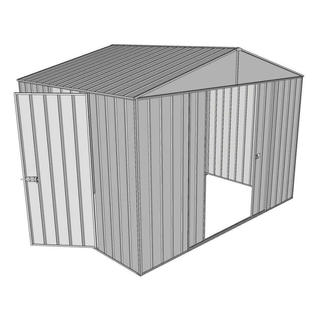 Garden Shed 3.0 mt Front Gable 3.0 x 2.3 Double Sliding Door + Single