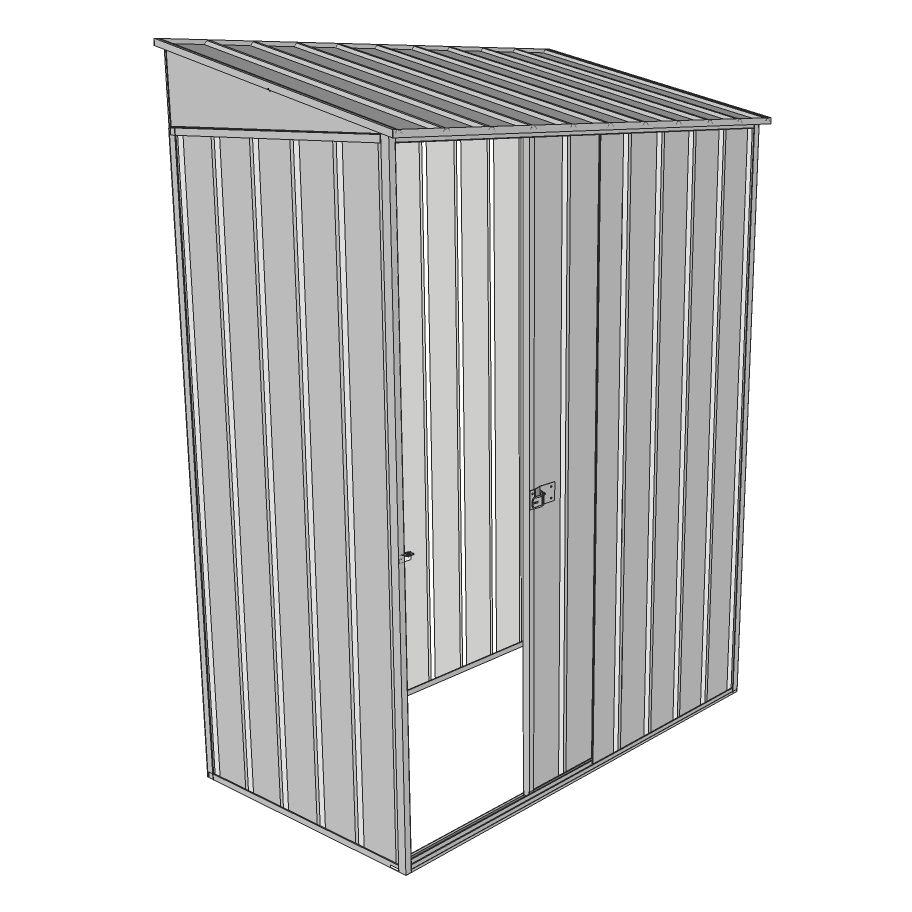 Garden Shed Skillion 1 5 X 0 8 Single Sliding Door
