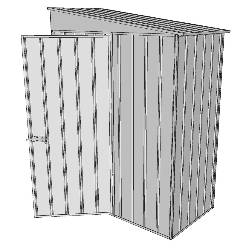 garden shed 1.5 x 0.8 single hinged door s15h108n0