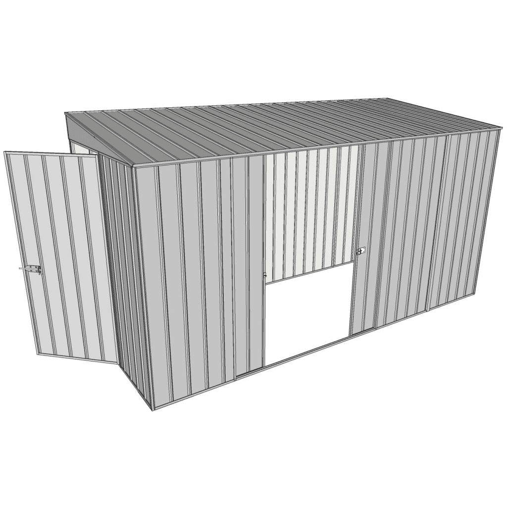 garden shed 1.5 x 3.7 double sliding side door