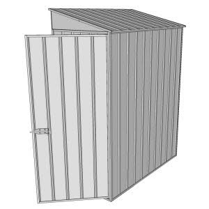 garden shed 0.8 x 1.5 single hinged end door